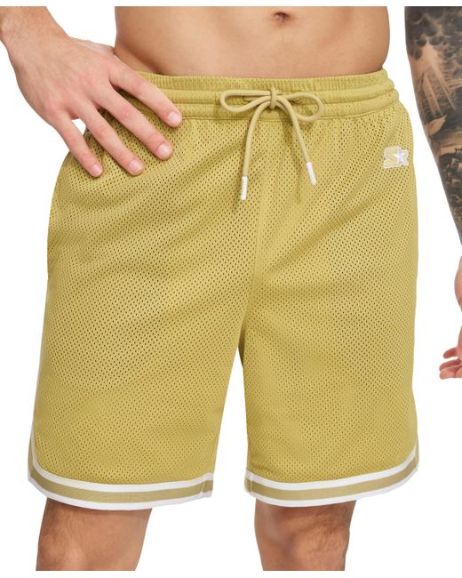 Starter Yellow Varsity Athletic Mesh 7" Shorts for men
