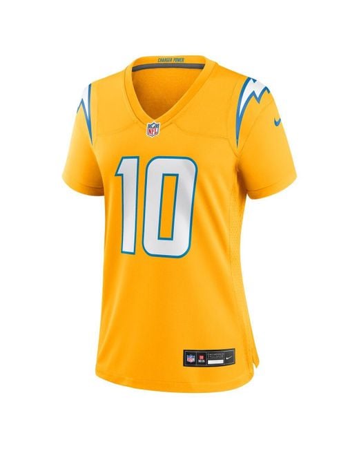 Nike Orange Justin Herbert Los Angeles Chargers Alternate Charger Power Game Jersey