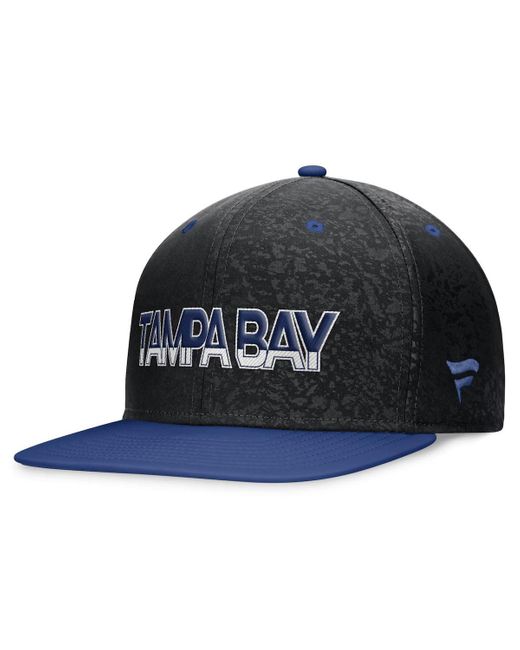 Fanatics Branded Black/blue Tampa Bay Lightning Alternate Jersey Adjustable Snapback Hat for men