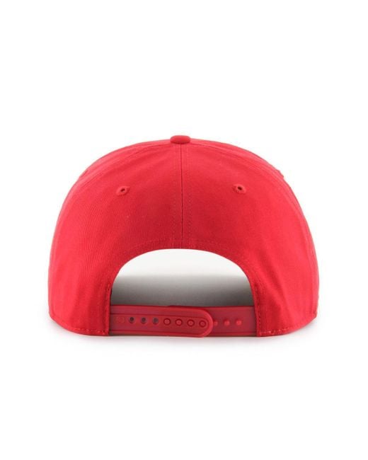 '47 Red Wisconsin Badgers Flip Script Hitch Adjustable Hat for men