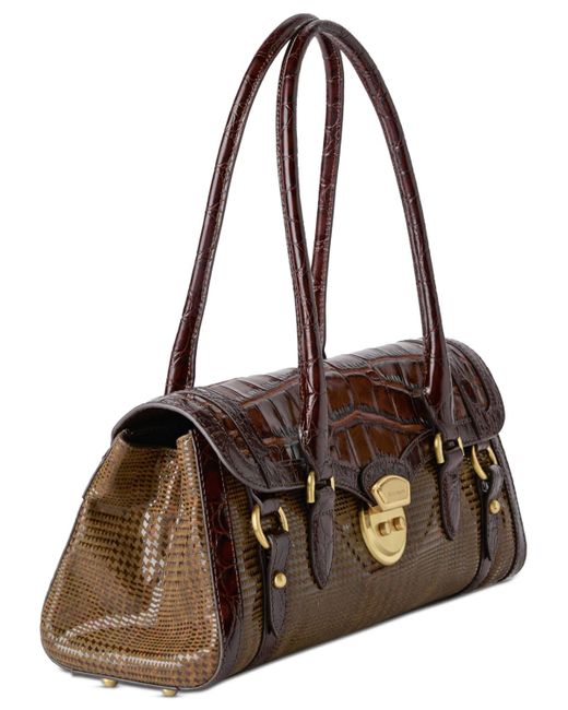 Brahmin Red Dayan Leather Satchel Bag
