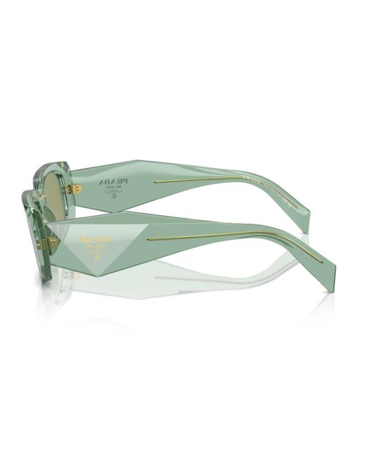 Prada Green Symbole Rectangular Sunglasses