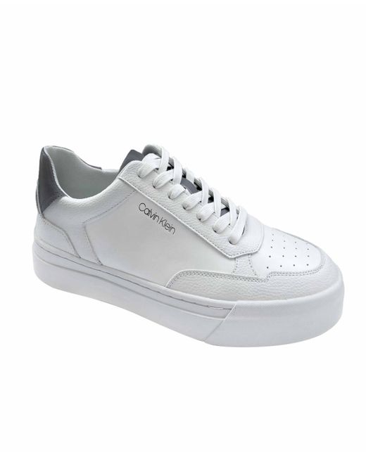 Calvin Klein White Stenzo Lace-up Casual Sneakers for men