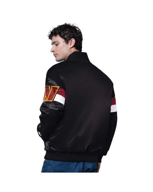 Starter Blue Washington Commanders Triple Option Full-snap Varsity Jacket for men