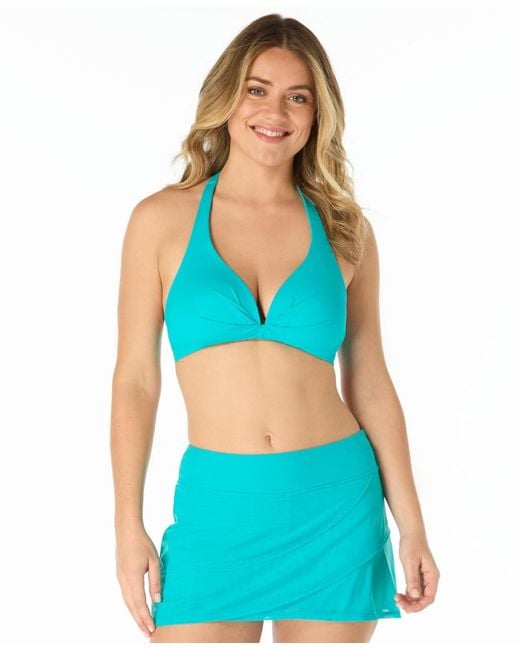 Coco Reef Blue V-neck Bikini Top
