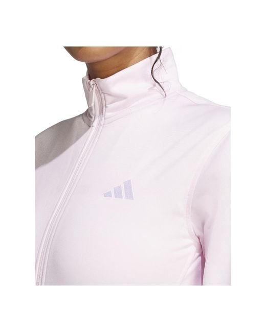 Adidas Pink Tricot 3-stripes Track Jacket
