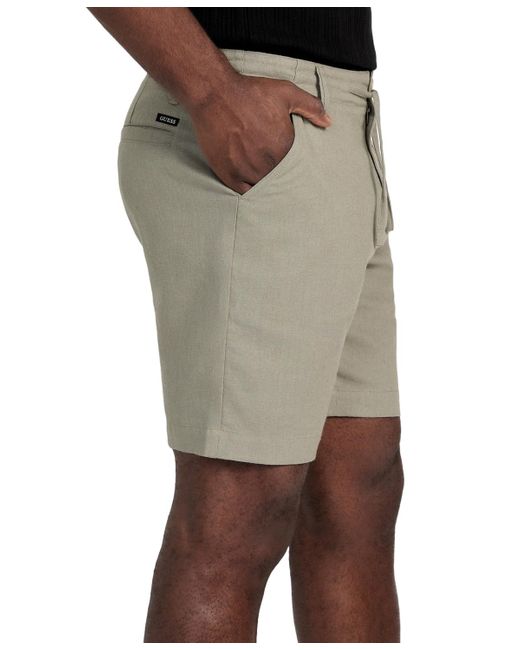 Guess Gray Fletcher Relaxed-fit Textured 8" Shorts for men
