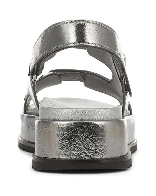 Naturalizer Gray Ziva Round Toe Flatform Sandals