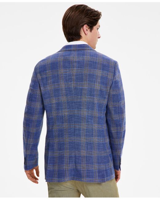 Tommy Hilfiger Blue Modern-fit Check Sport Coat for men