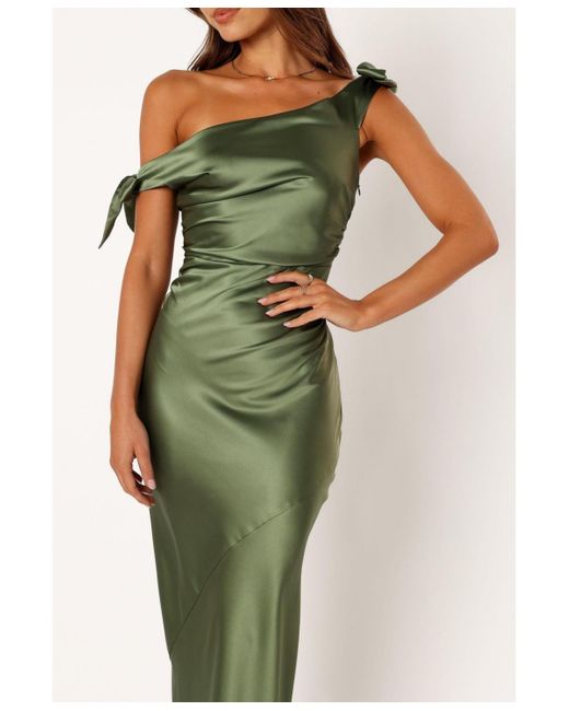 Petal & Pup Women's Green Selma Off Shoulder Maxi Dress