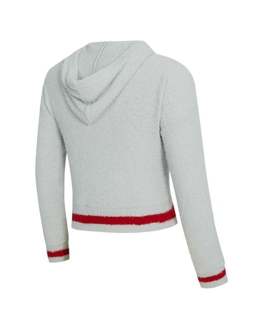 Concepts Sport White 2-piece Gray Tampa Bay Buccaneers Whitley Long Sleeve Hoodie Top And Shorts Set