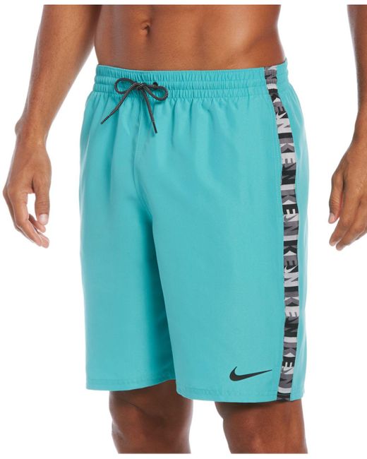 Nike Synthetic Logo-tape Swimsuit in Washed Teal (Blue) for Men - Lyst