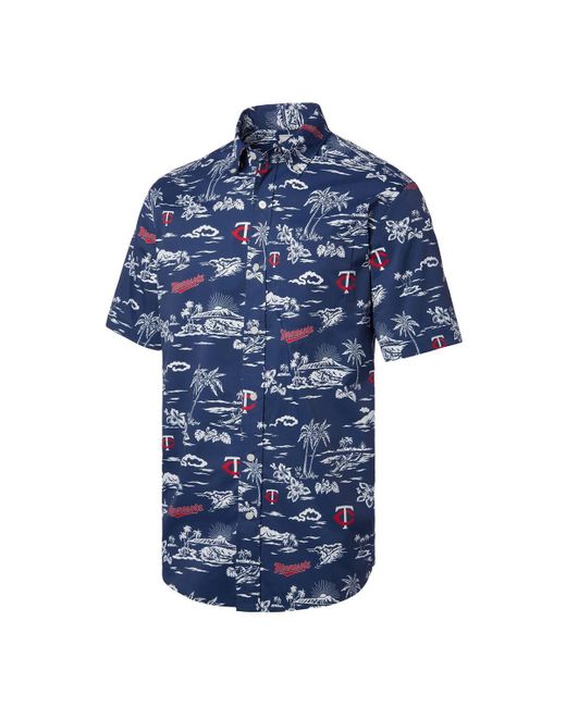 Reyn Spooner Blue Minnesota Twins Kekai Performance Button-down Shirt for men