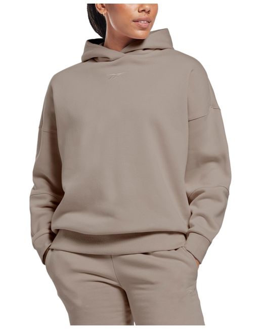 Reebok Gray Lux Oversized Sweatshirt Hoodie