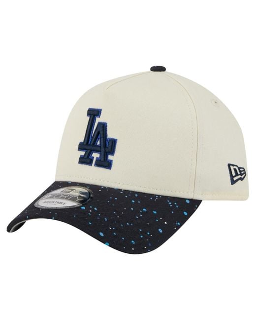 KTZ Blue Los Angeles Dodgers Speckle A-frame 9forty Adjustable Hat for men