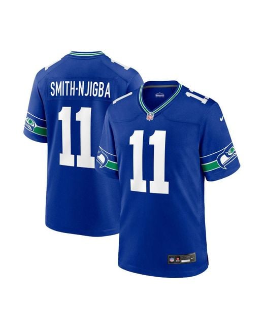 Nike Jaxon Smith-njigba Royal Seattle Seahawks Throwback Player