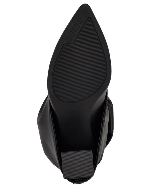 Guess Black Geima Knee-high Foldover Slouch Boots
