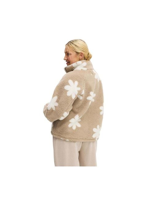 Cotton On Natural Active Trail Sherpa Zip Through