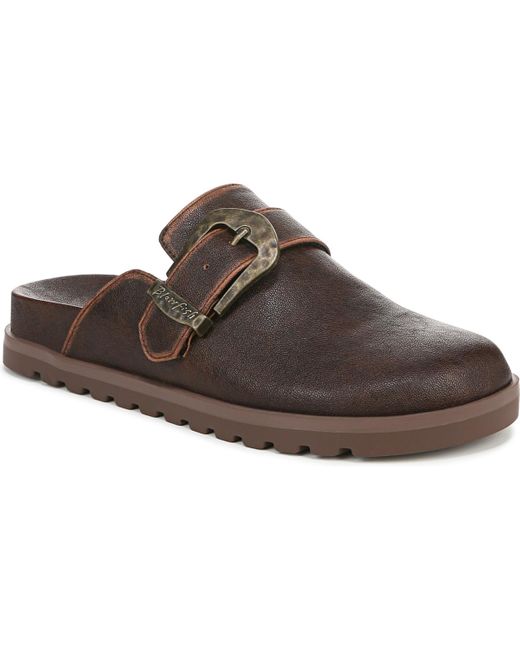 Blowfish Brown Sienna Round Toe Slip On Flat Clogs