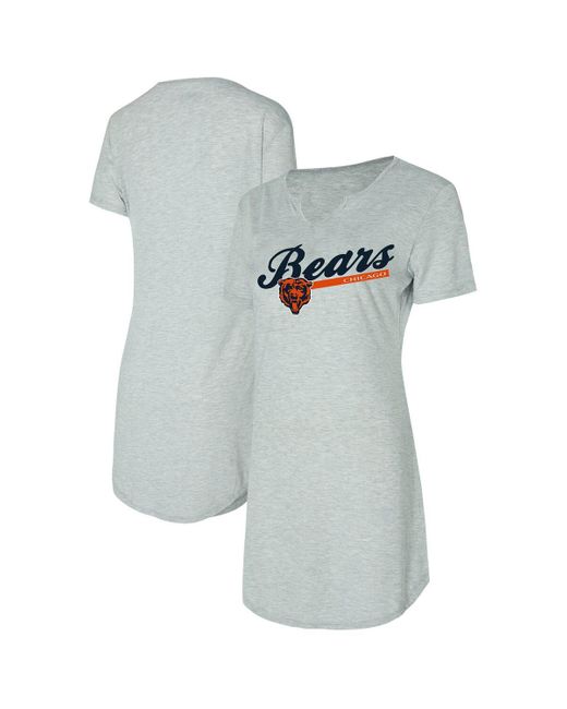 Concepts Sport Blue Chicago Bears Petition Knit Notch Neck Nightshirt