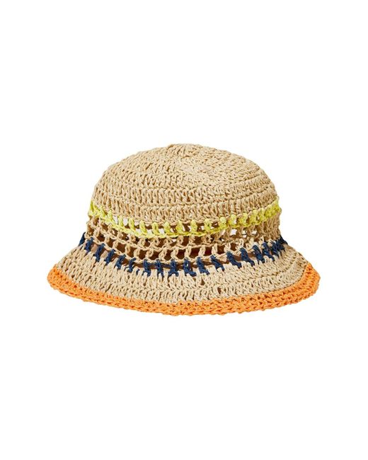 Cotton On Natural Crochet Bucket Hat for men
