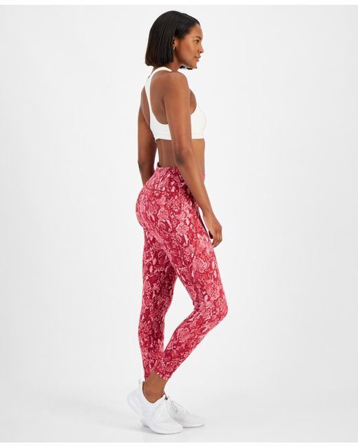 ID Ideology Red Plus Size Compression Snake-print 7/8 leggings