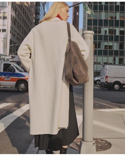 Mango Gray Knitted Long Coat