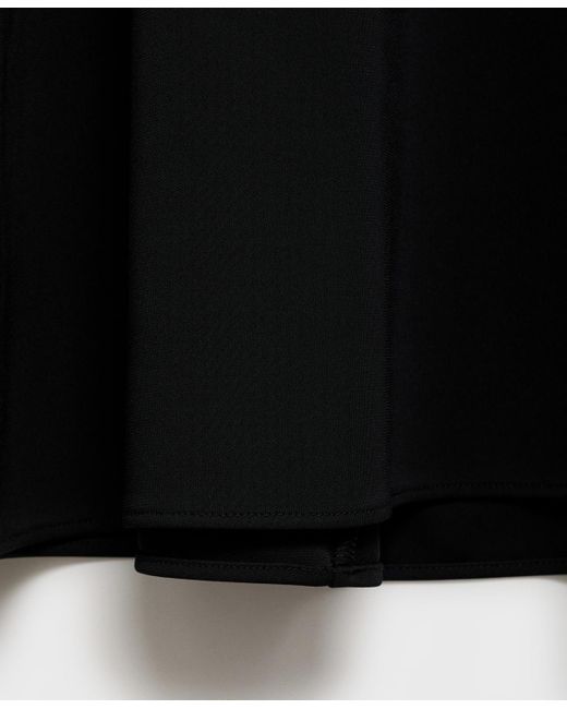 Mango Black Flared Knitted Skirt