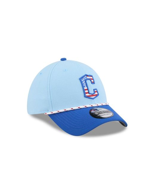 KTZ Light Blue/blue Cleveland Guardians 2025 Fourth Of July 39thirty Flex Hat for men