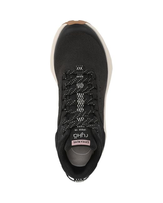 Ryka Black Upside Tr Water Repellent Lace Up Hiking Boots