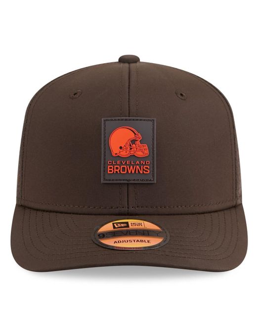 KTZ Brown Cleveland S 2025 Sideline 9seventy Trucker Adjustable Hat for men