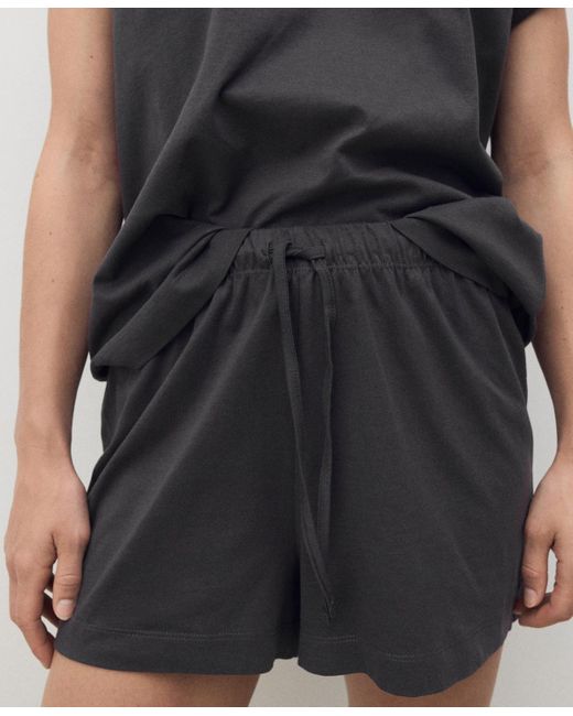 Mango Gray 2-piece Cotton Short-sleeved Pajamas