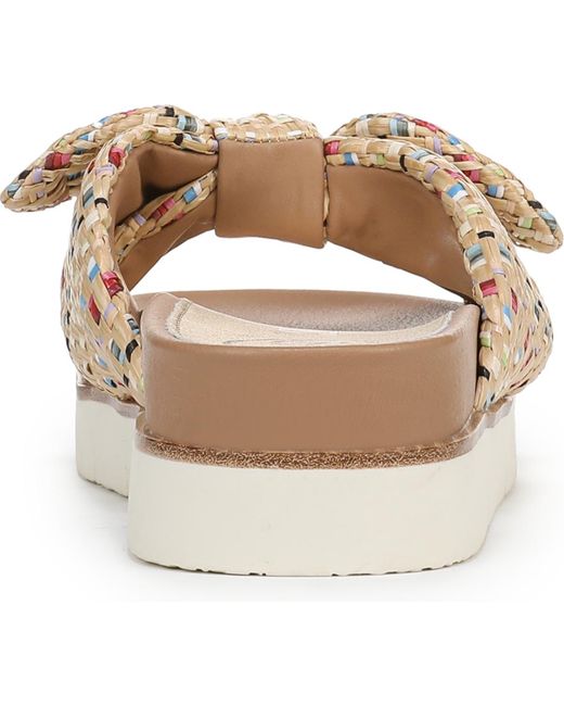 Sam & Libby White Astrid Bow Platform Footbed Sandals