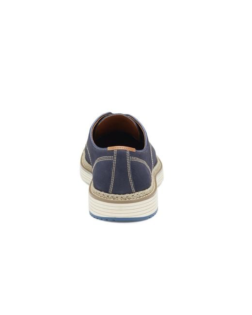 Johnston & Murphy Blue Upton Perfed Plain Toe Shoe for men