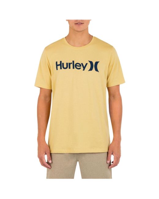 Hurley Yellow Everyday One And Only Solid Short Sleeve T-shirt for men