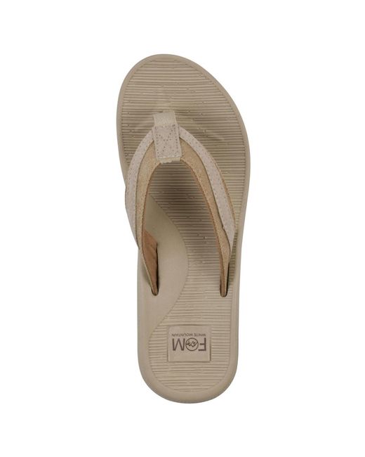 White Mountain White Bays Round Toe Flat Sandals