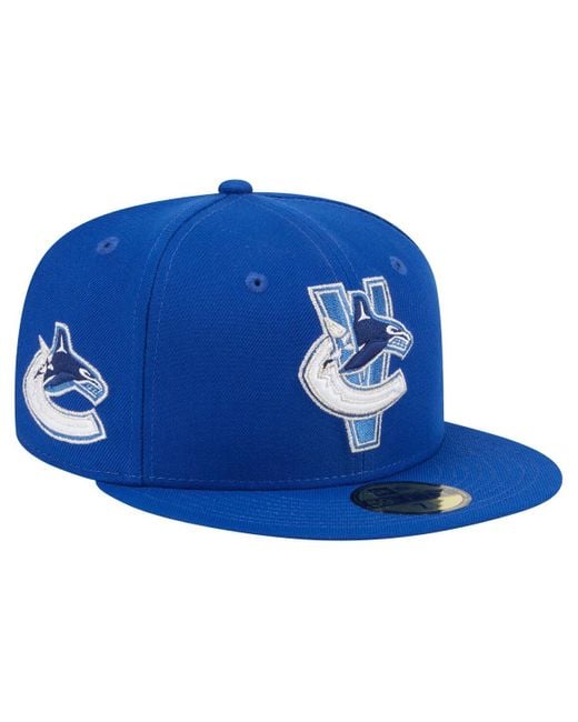 KTZ Blue Vancouver Canucks Deceptor 59fifty Fitted Hat for men