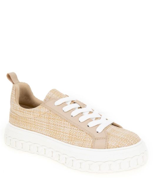 BCBGeneration Natural Riso Lace-up Platform Sneakers