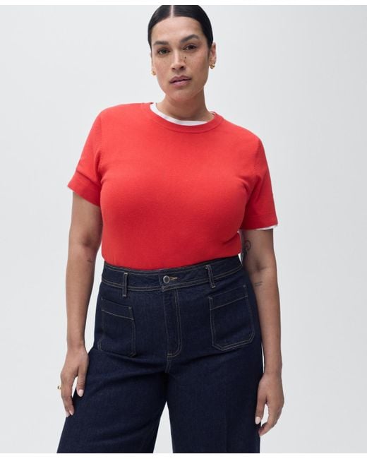 Mango Blue Pockets Wide Leg Jeans