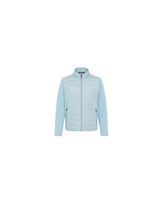Olsen Blue Mixed Media Jacket