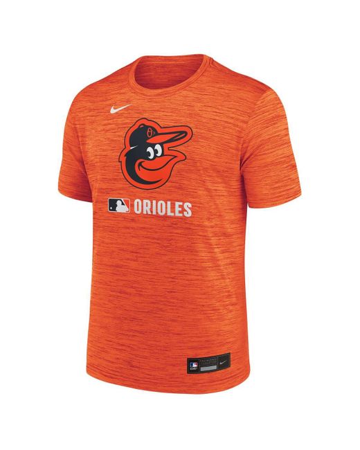 Nike Orange Baltimore Orioles Authentic Collection Velocity Performance Practice T-shirt for men