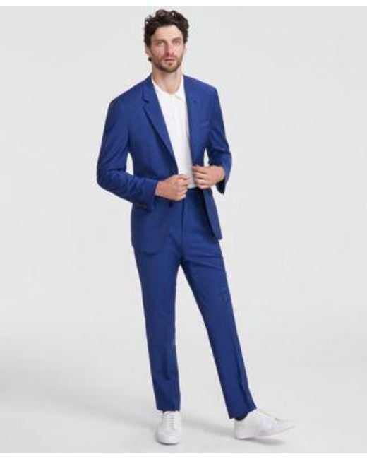 Boss Black By Boss Modern Fit Solid Wool Blend Suit for men