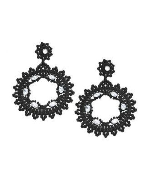 SOH Metallic Circular Drop Earrings