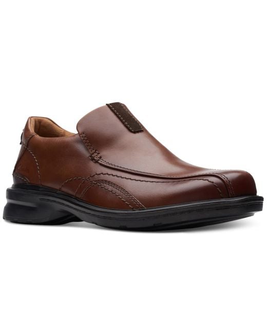 Clarks heren Gessler Step Oxford, Dark Tan Lea, 42 EU