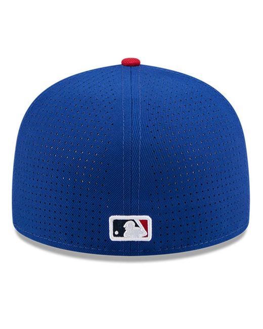 KTZ Blue/red Milwaukee Brewers 2025 Mlb All-star Game Workout Side Patch 59fifty Fitted Hat for men