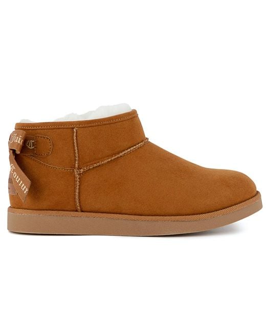 Juicy Couture Brown Kelsey Round Toe Cold Weather Booties