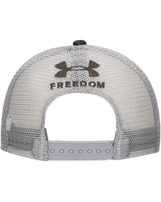 Under Armour Gray Maryland Terrapins Freedom Collection Blitzing Performance Trucker Hat for men