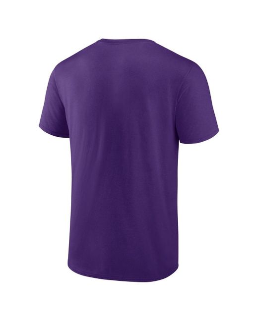 Fanatics Unlabeled Purple Lsu Tigers Basic Team Arch T-shirt for men