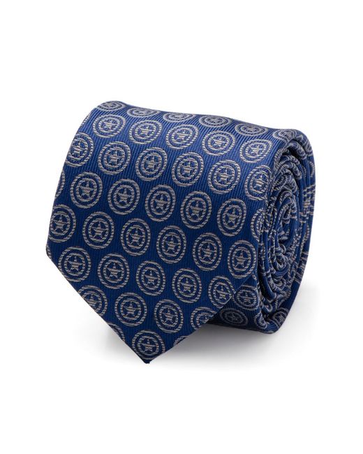 Marvel Blue Captain America Shield Tie for men