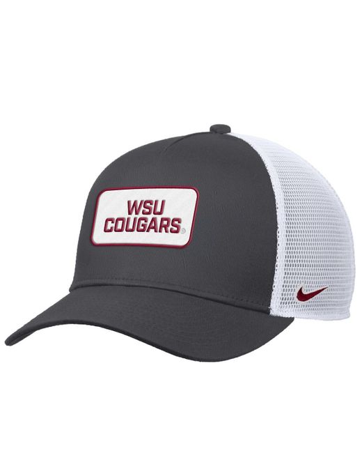 Nike Gray Washington State Cougars 2025 On-field Rise Trucker Performance Adjustable Hat for men